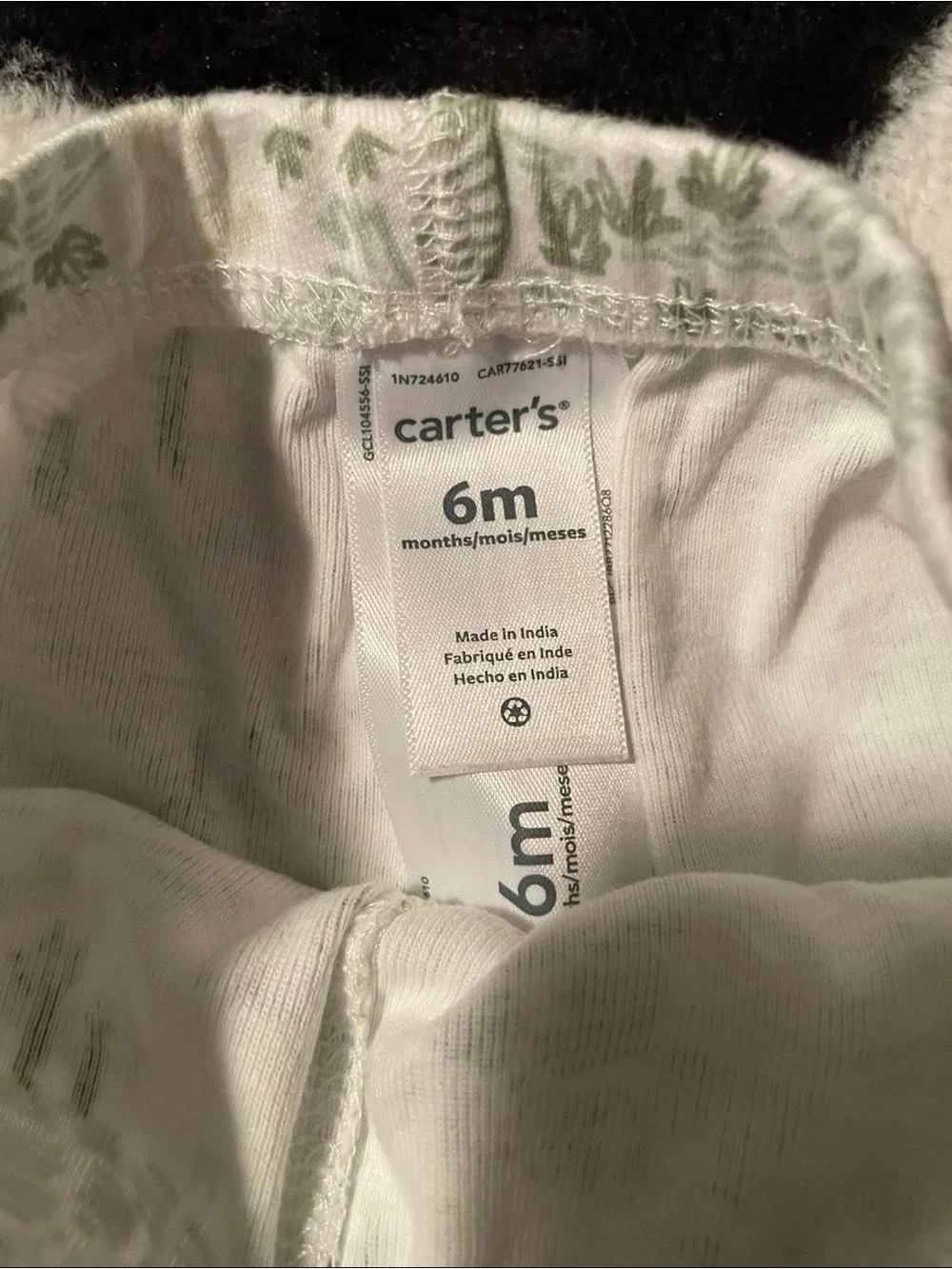 Carter’s Meadow Infant Pants Size 6 Months